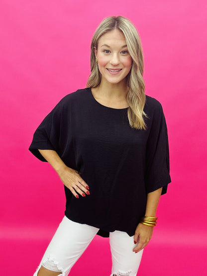 The Solid Airflo Scoop Poncho - 3 Colors, AS
