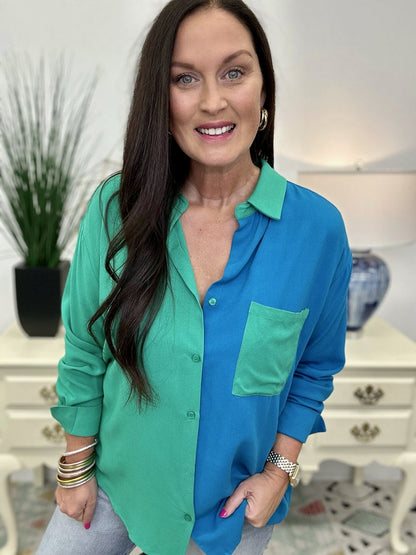 The Theo Top in Green