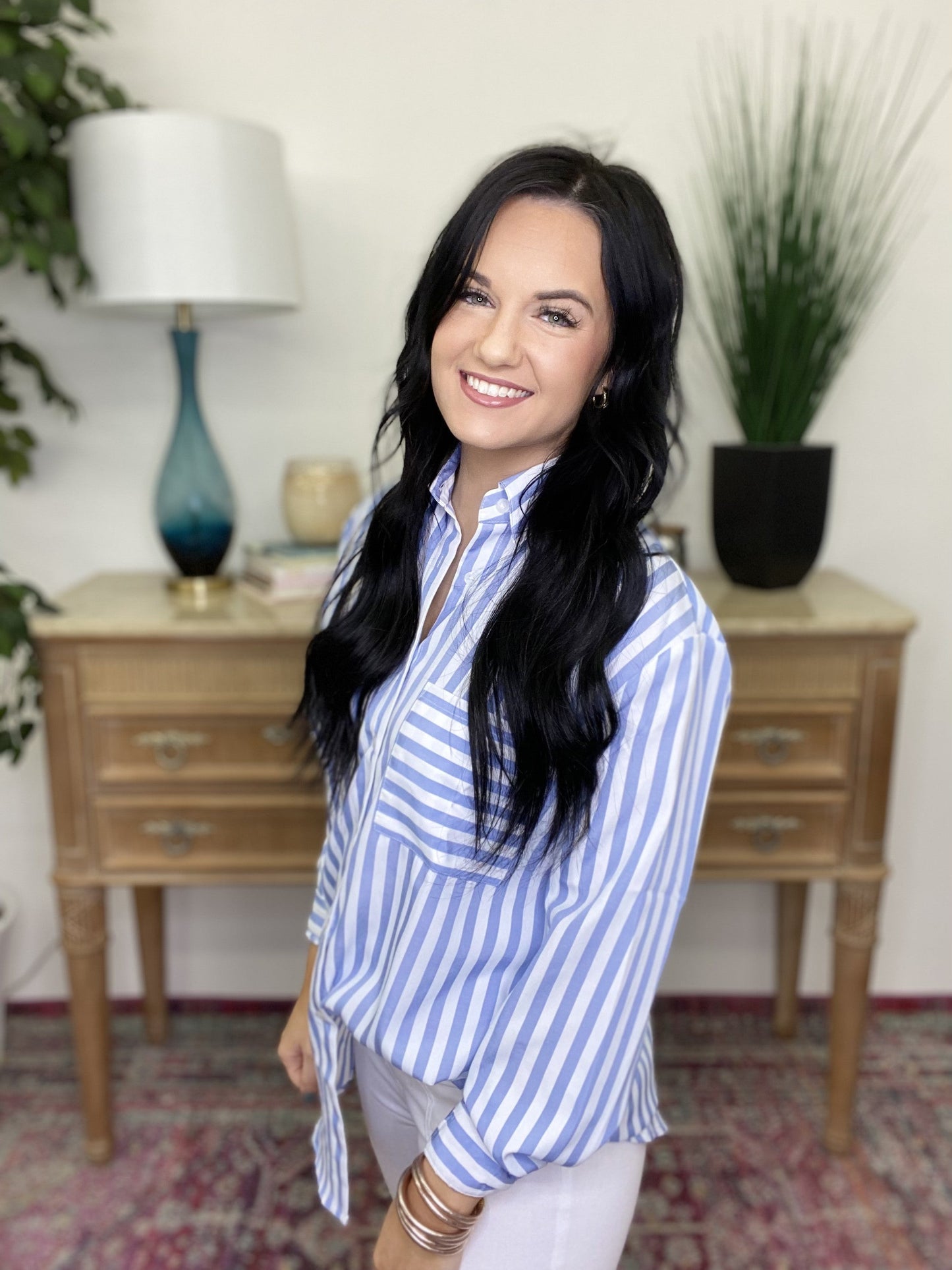 The Portia Blue Top