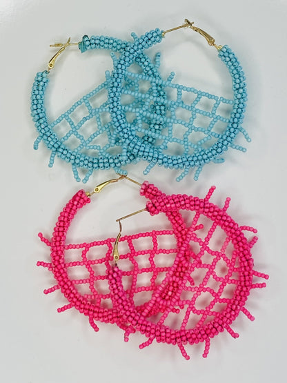 The Spiked Net Earrings-2 Colors