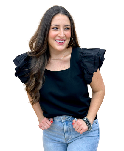 The Flare Shoulder Top in 3 Colors