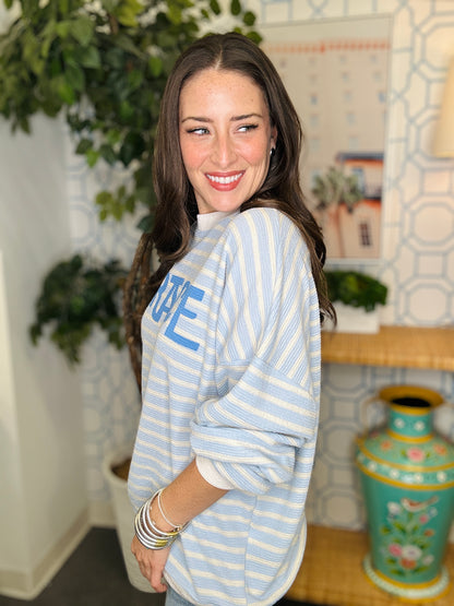 The Honey Knit Striped Grace Pullover