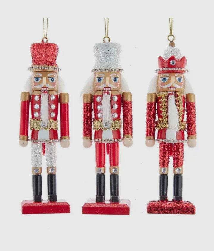 6" Red White King Soldier Nutcracker Ornaments