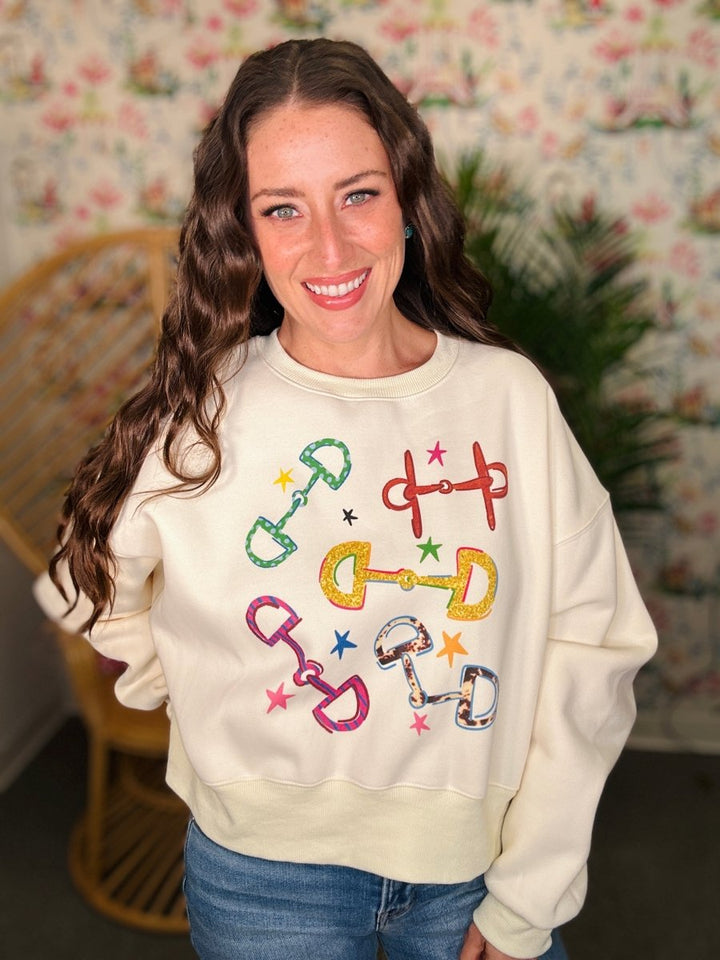 Horse Bit Crop Sweatshirt