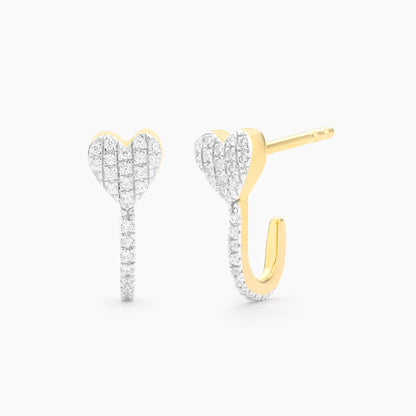 ES Mon Amie Ma Cherie Heart Stud Earrings