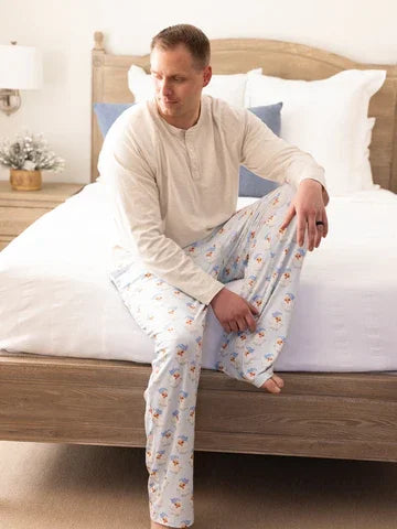 The Santa Baby Blue Menâ€™s PJ Pants