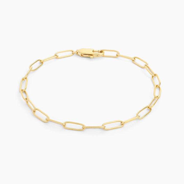 ES Charm Paperclip Bracelet