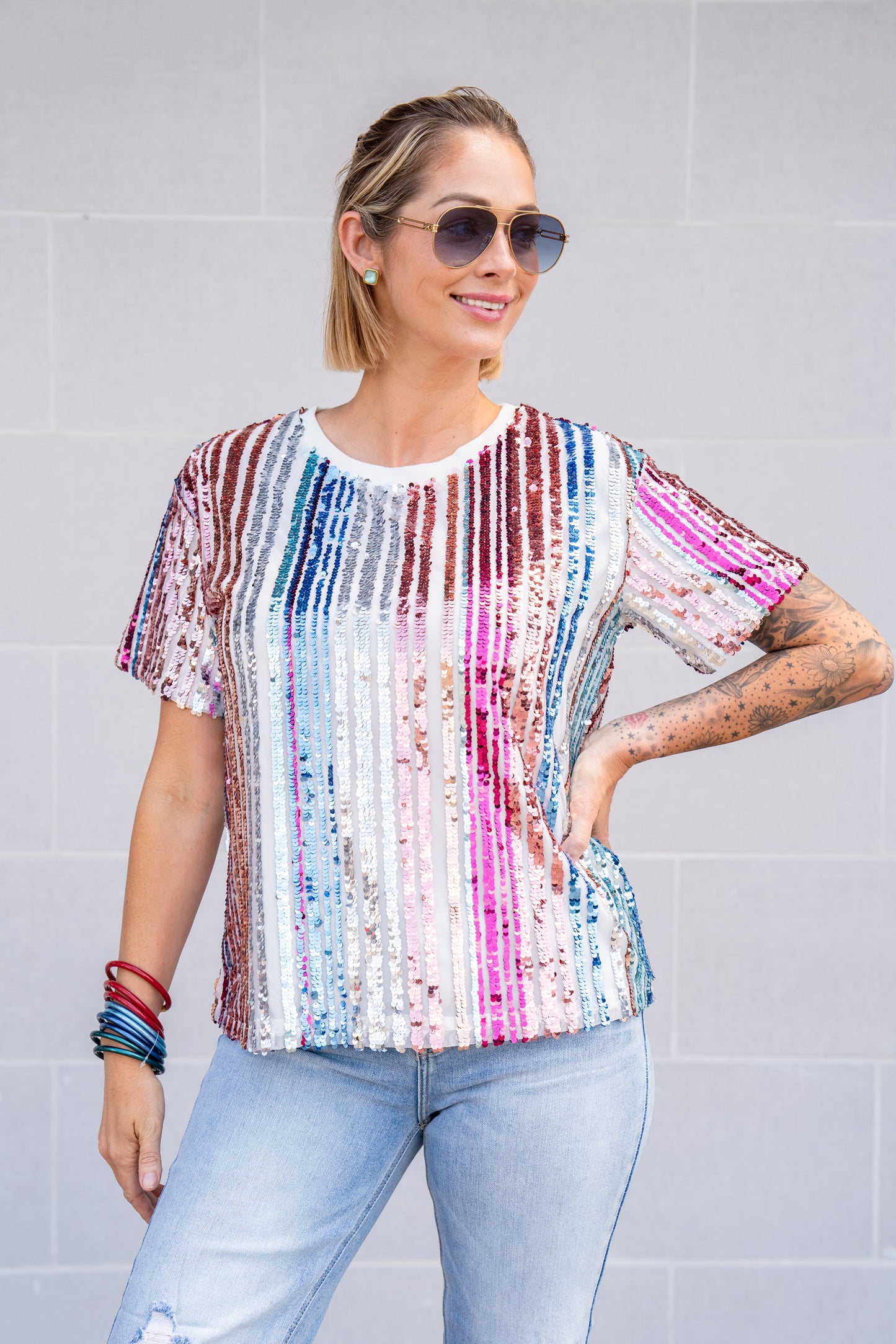 The Multi Sequin Top