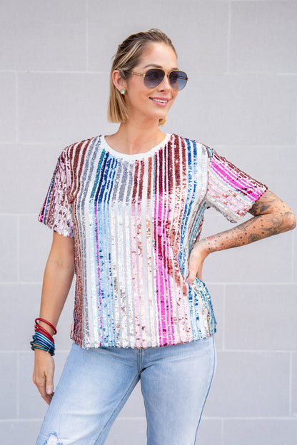 The Multi Sequin Top