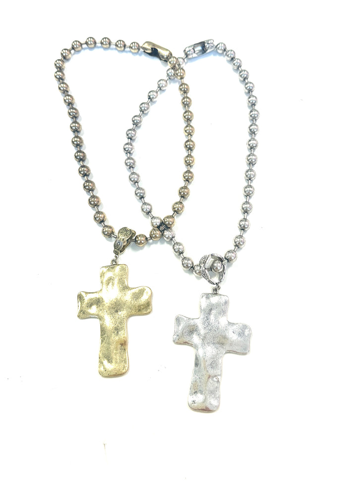 The Mega Cross Necklace- 2 Colors