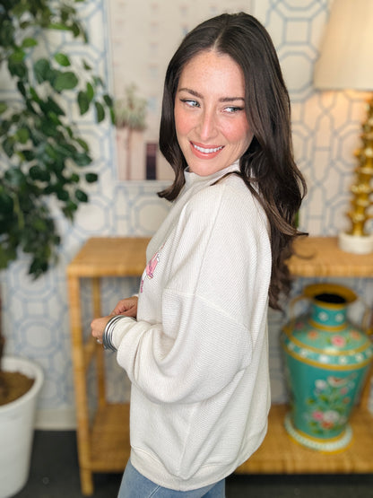 The Honey Knit Pink Nutcracker Pullover