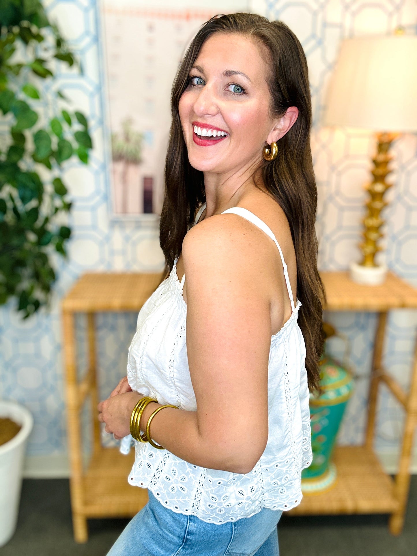 The Eyelet Ivory Cami
