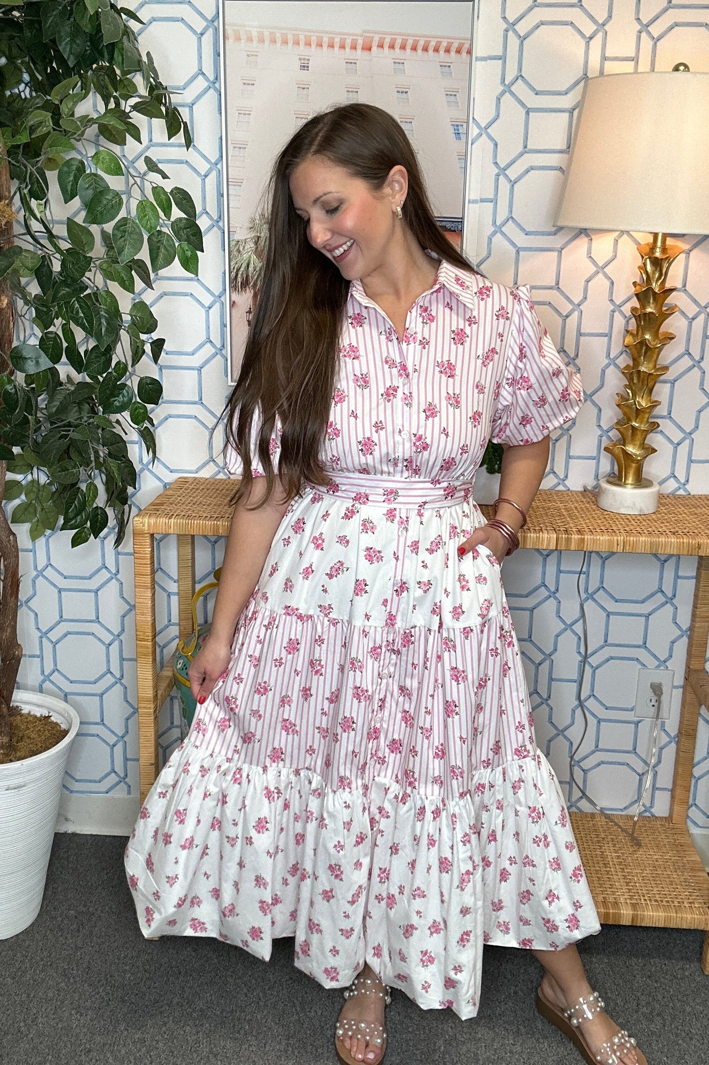 The Landri Dress in Pink
