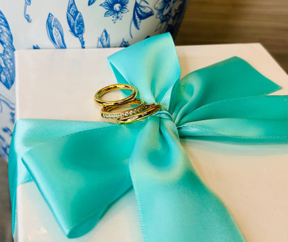Brass and Bling Ring Set