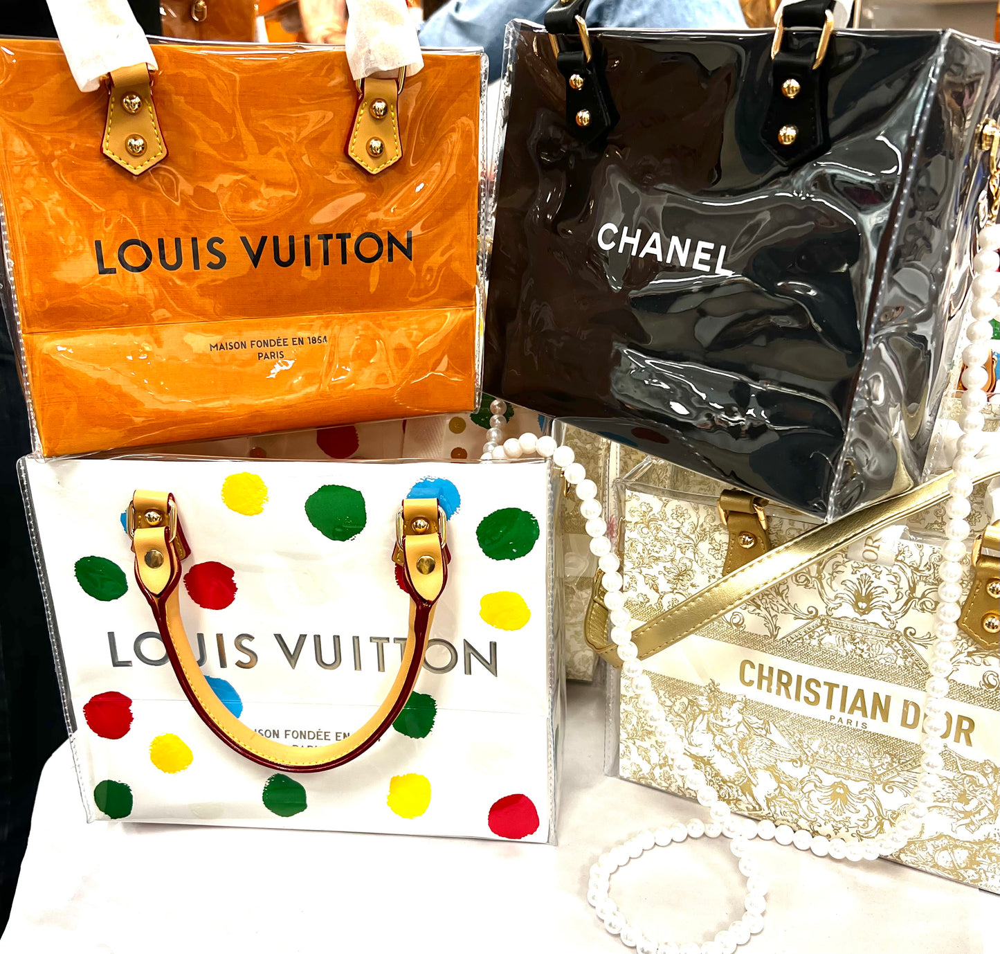 Clear Designer Totes