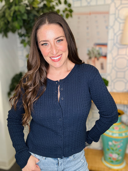 The Navy Nina Sweater
