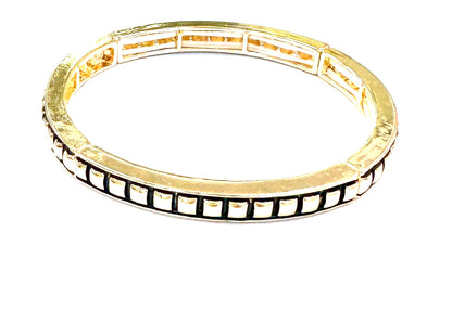 The Cubed Stretch Bangle- 2 Colors
