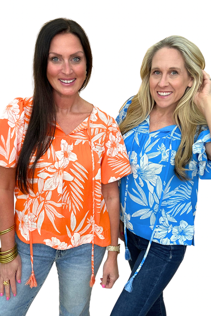 The Turtle Bay Top in Blue