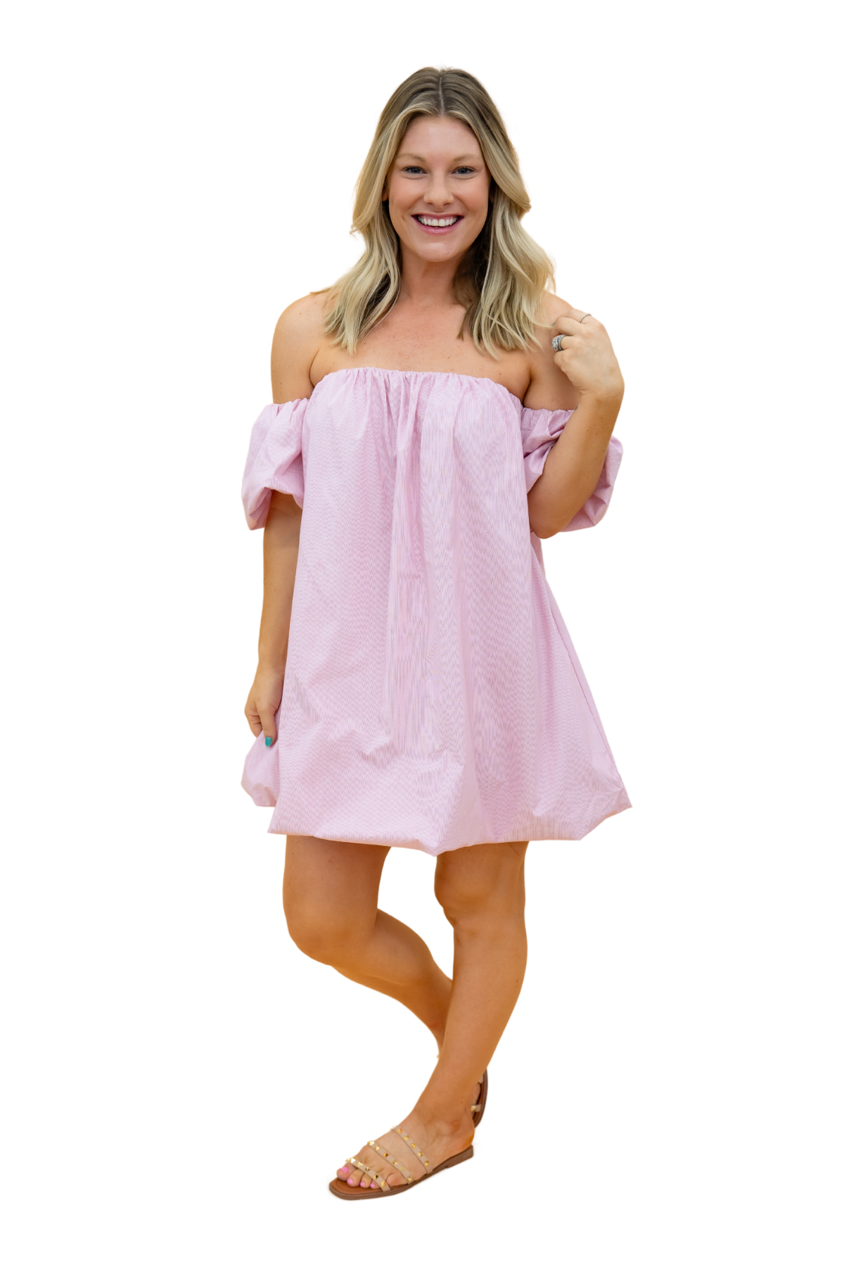 The Red Pinstripe Luna Dress-AS
