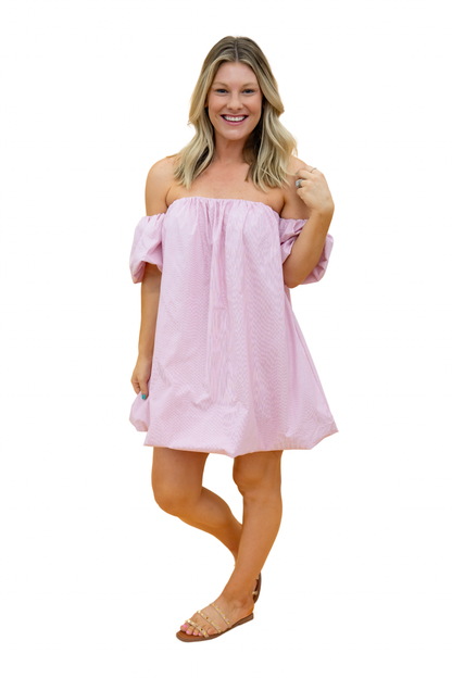 The Red Pinstripe Luna Dress-AS