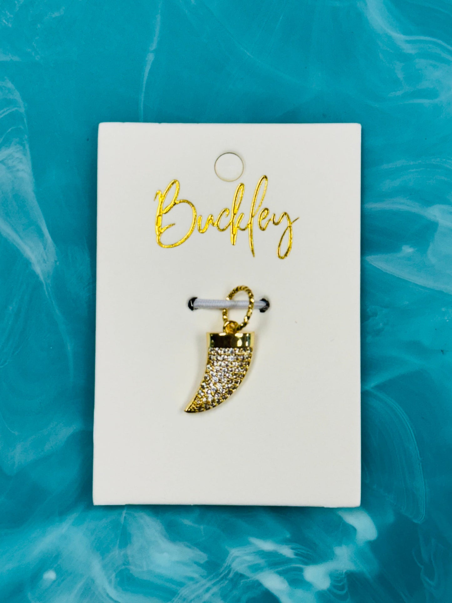The Buckley Crystal Horn Charm