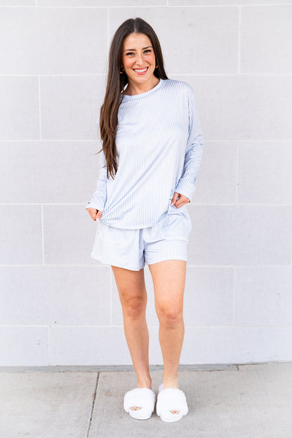 The Buckley Katherine Set in Chambray Stripe