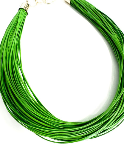 The Leathered Strand Necklace- 3 Colors