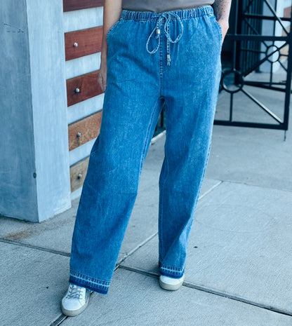The Drawstring Denim Pants