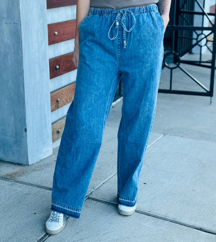 The Drawstring Denim Pants
