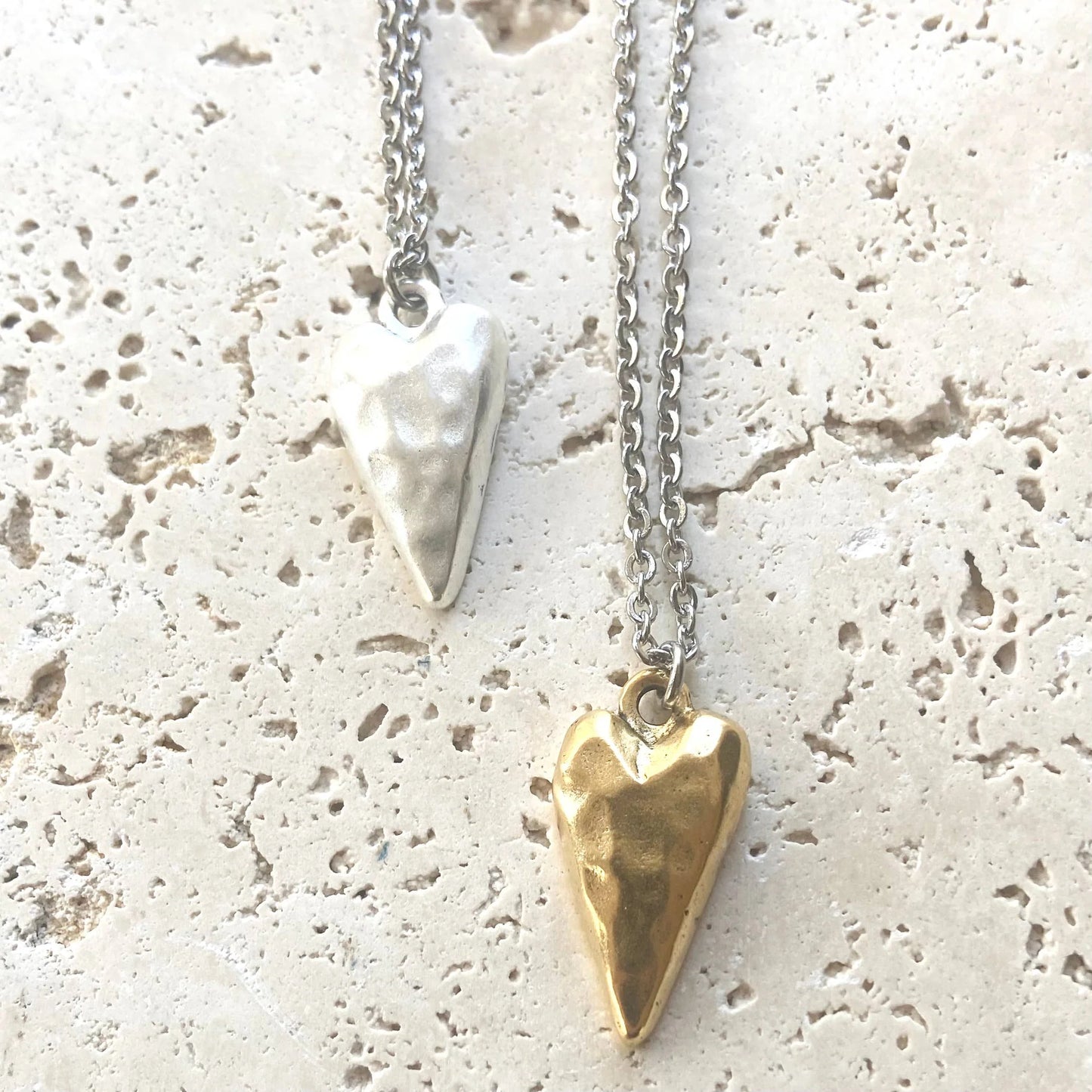 The Little Hammered Heart Necklace