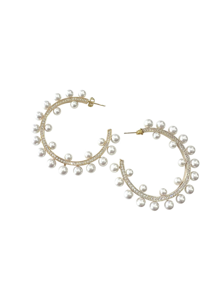 The Pearl Sparkle Hoops
