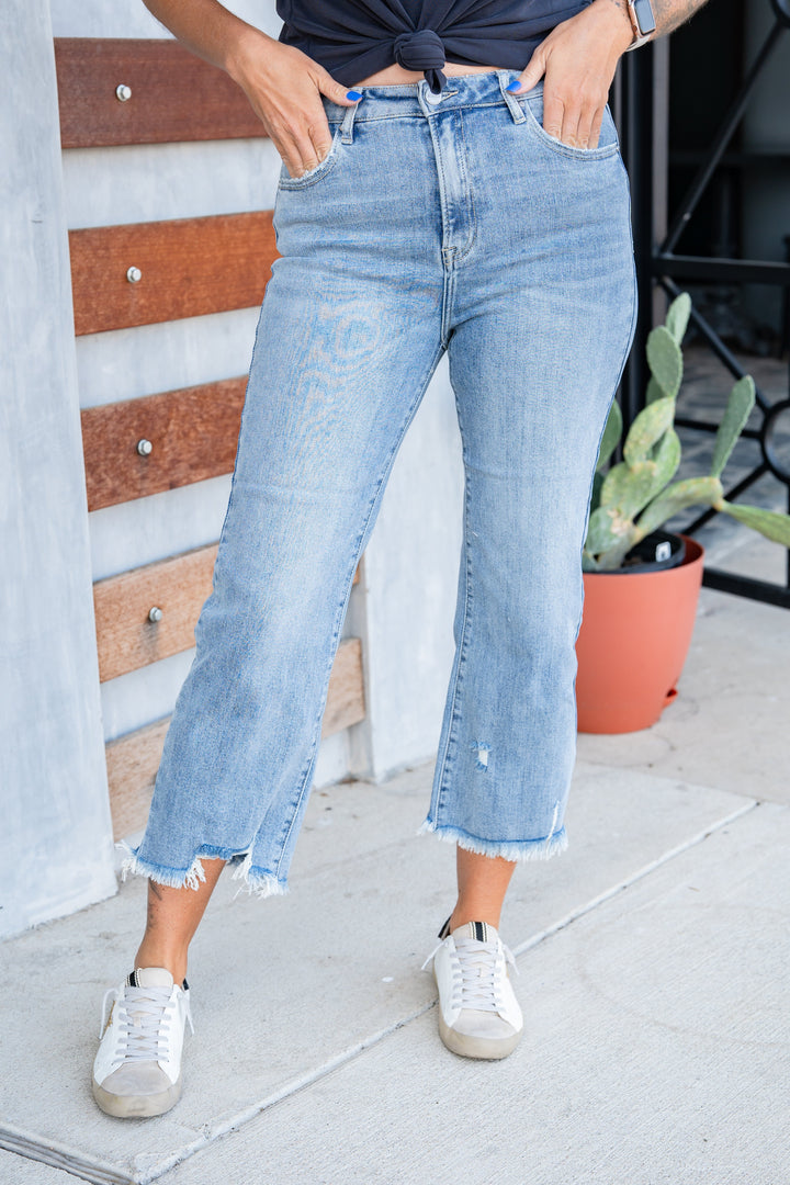 Risen Crop Non-Distressed Jeans