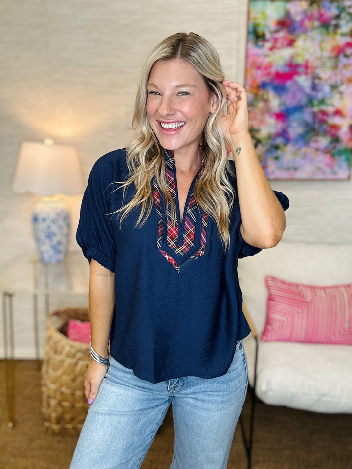 The Holiday Countdown Top in Navy-AS