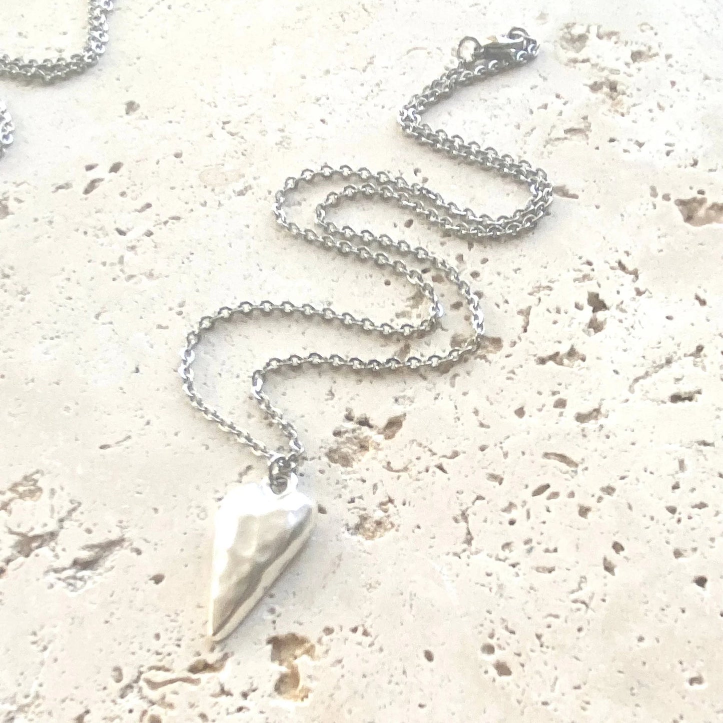 The Little Hammered Heart Necklace