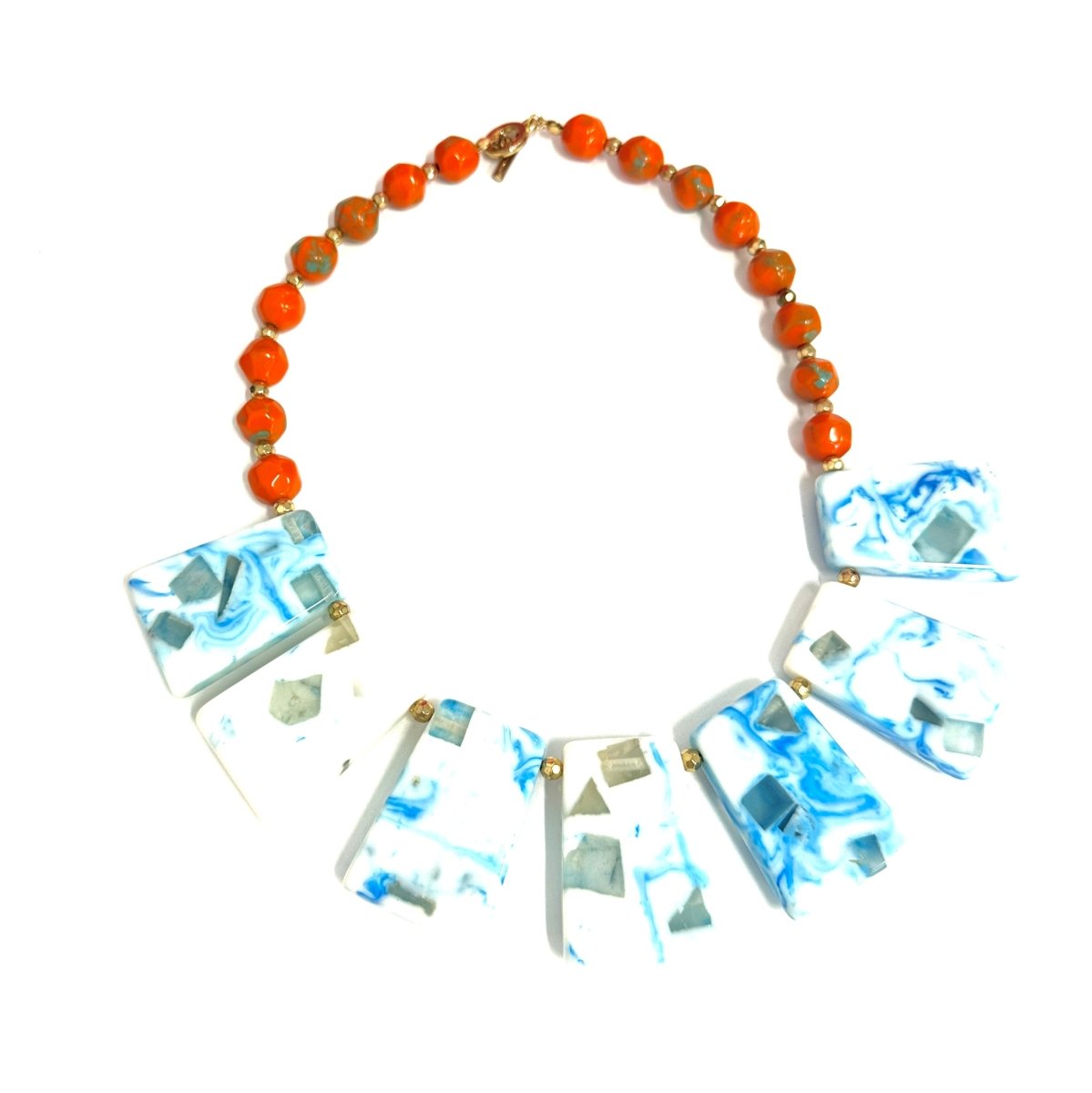 The Beaded Block Collar Necklace