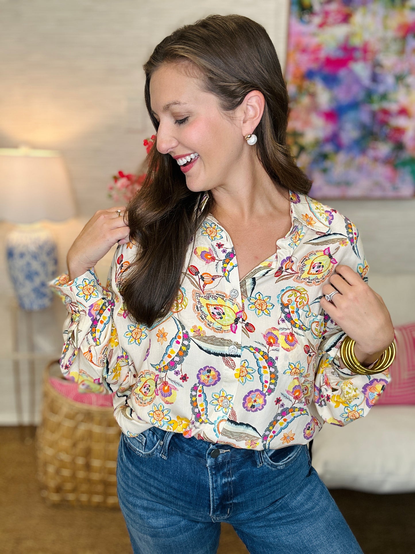 The Paisley Bricks Top