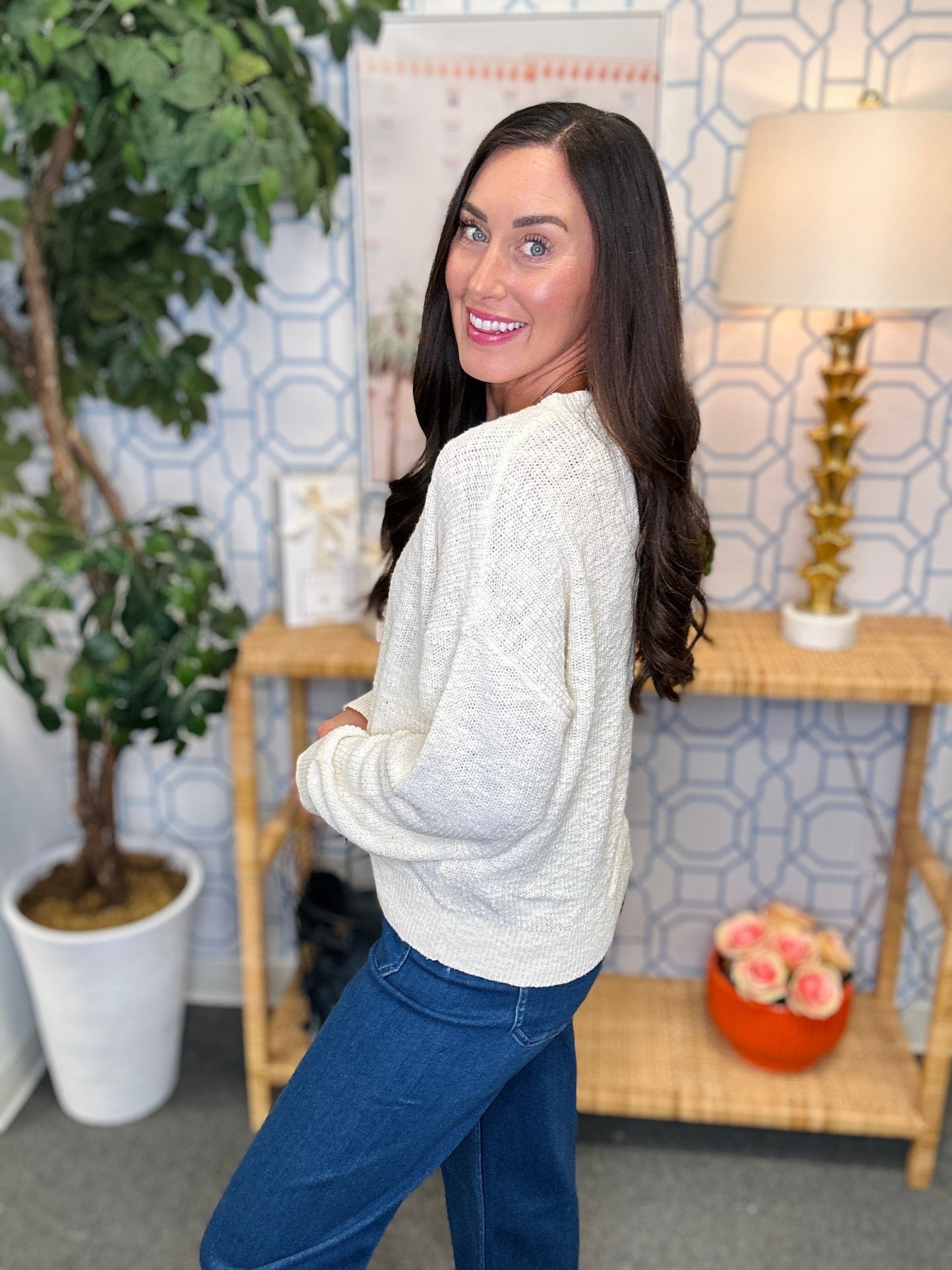 The Cotton Button Sweater