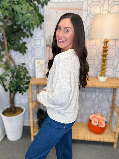 The Cotton Button Sweater