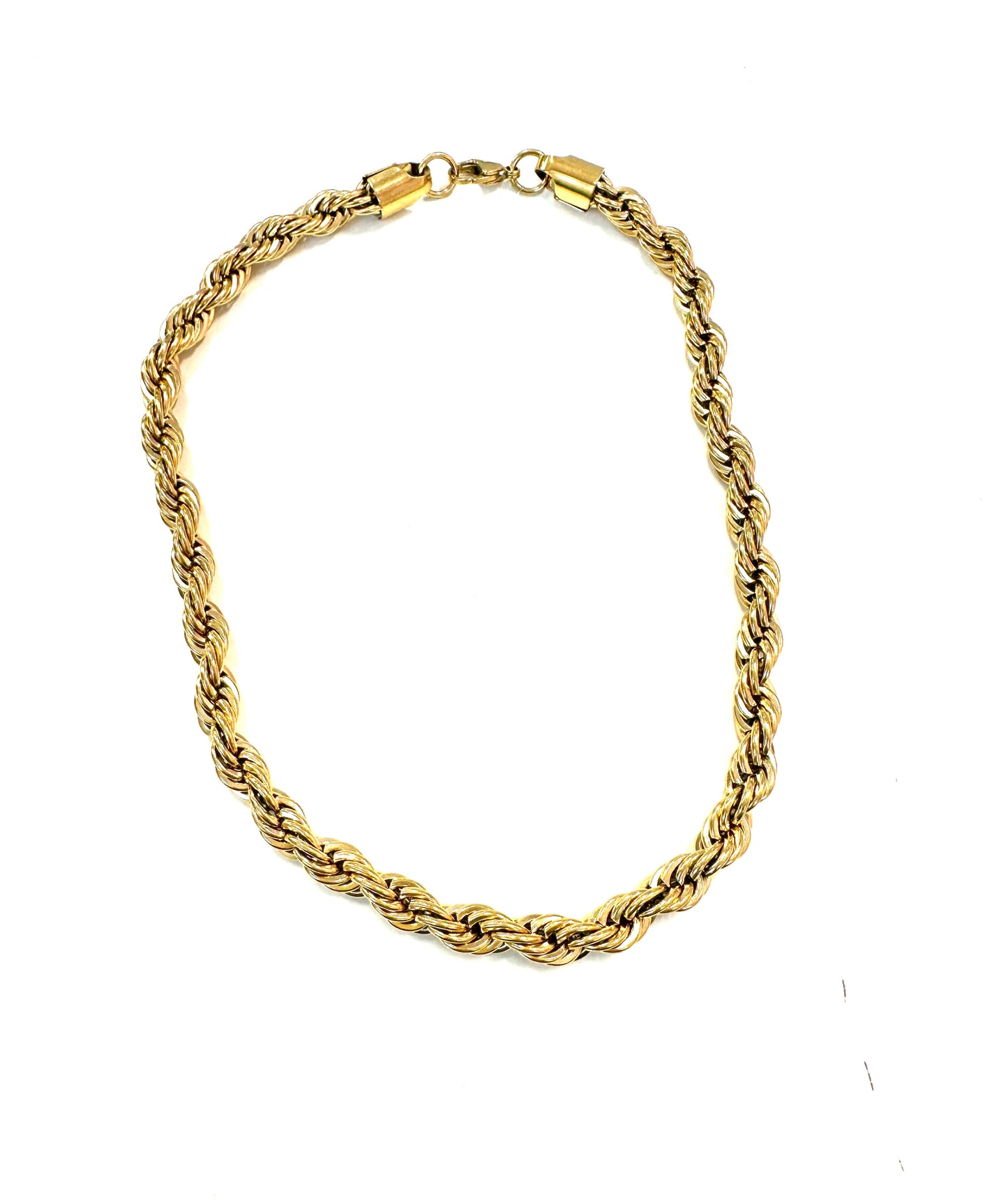 Waterproof Gold Layer Twist Necklace