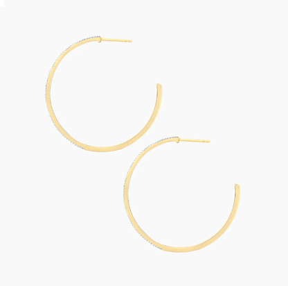 ES One Hot Havana Night Sterling Silver Hoop Earrings