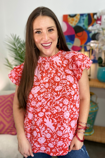 The Lima Top in Red - AS