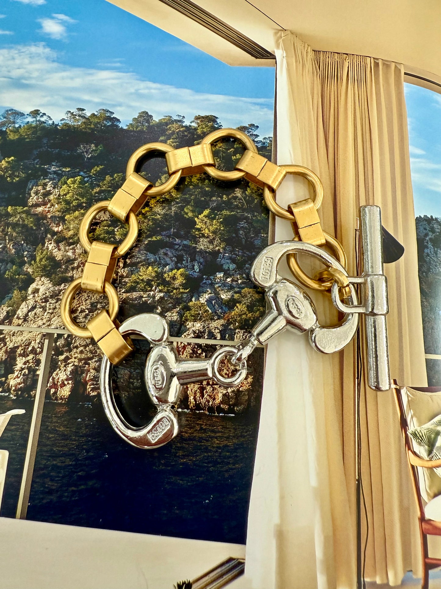 Yochi Bit Bracelet Silver on Gold