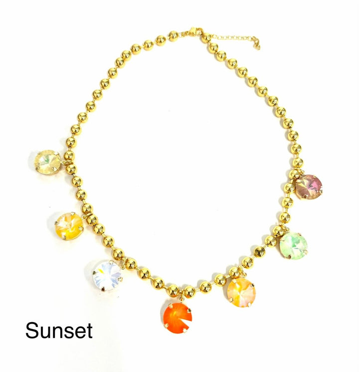 The Magic Drop Necklace in Sunset