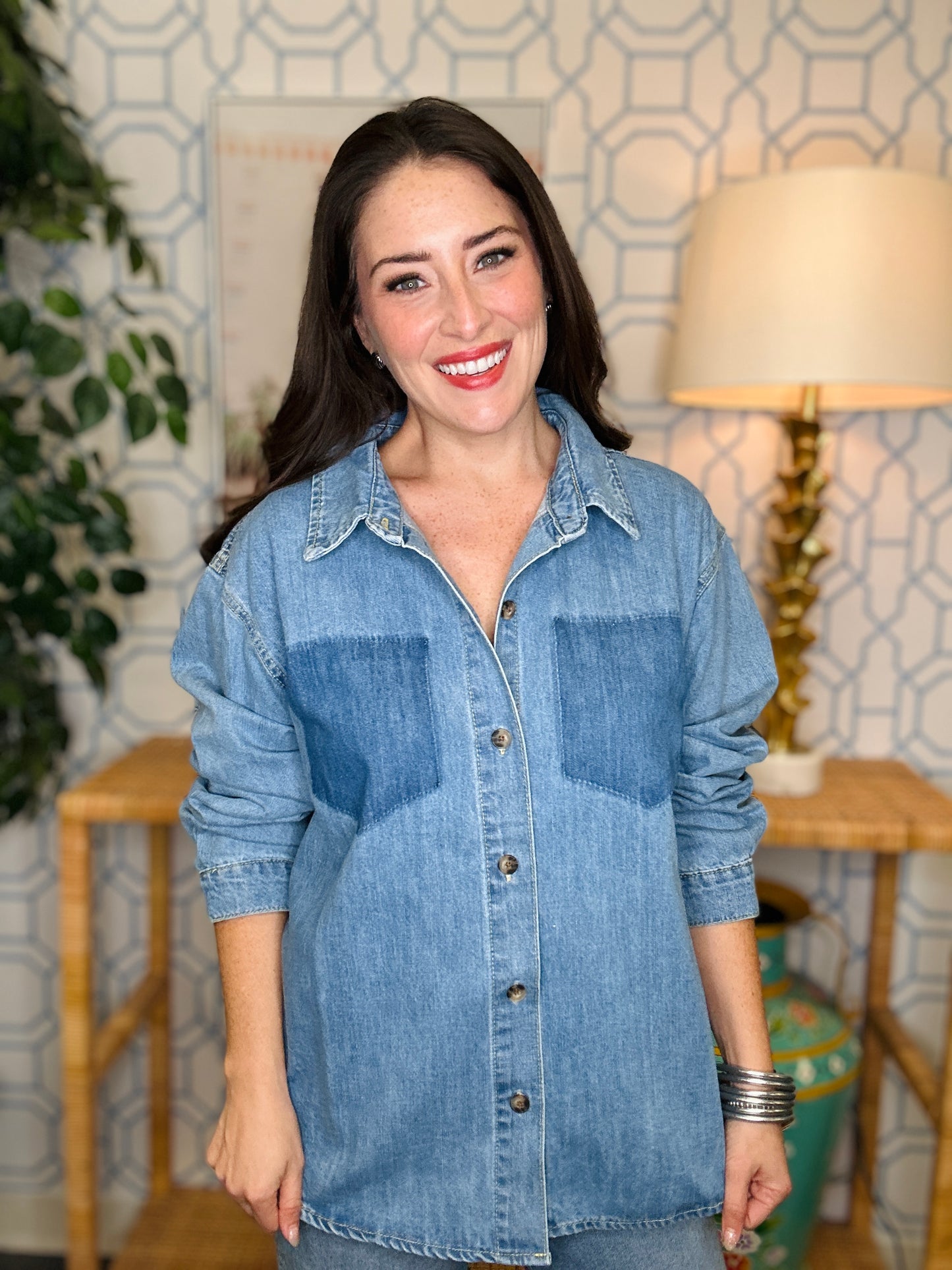 The Burnout Denim Top