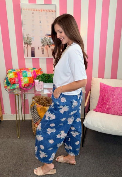 The Sew Floral Jeans-AS