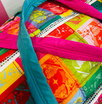 QOS Multi Colorblock Logo Duffle