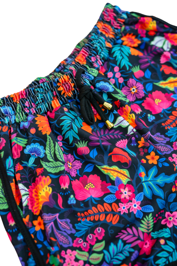 Fiesta Time Floral Drawstring Everyday Shorts