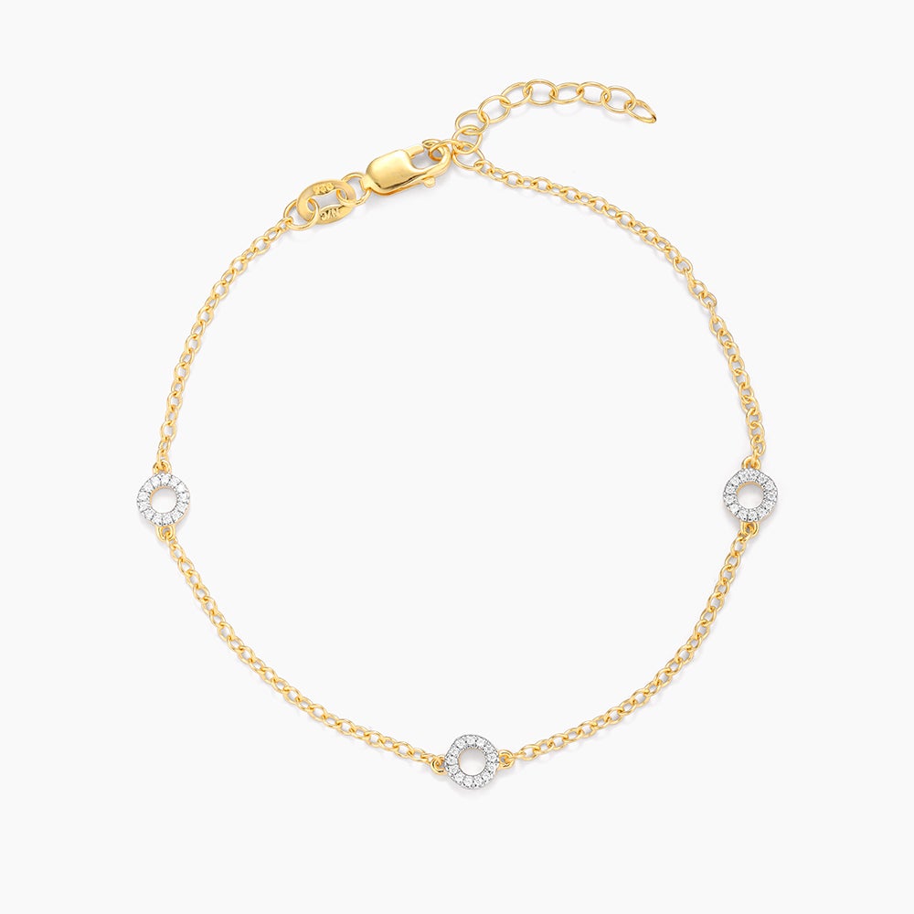 ES Circle Station Chain Bracelet