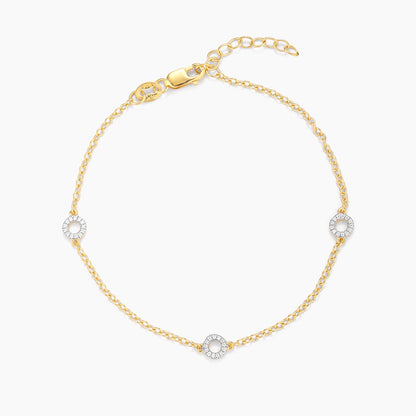 ES Circle Station Chain Bracelet