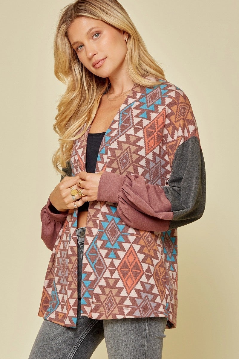 The Aztec Bubble Cardigan-All Sizes